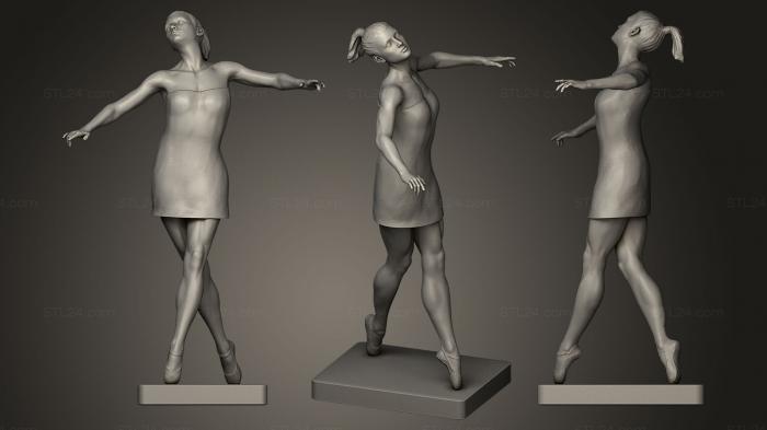 Статуэтки девушки (Современная танцовщица, STKGL_0113) 3D модель для ЧПУ станка